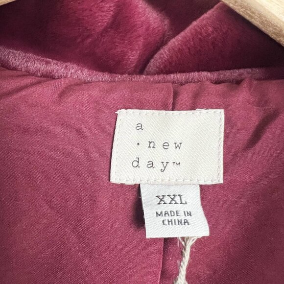 Plush faux fur cropped jacket deep pink whimsigoth princess luxury A New Day XXL - Picture 6 of 8